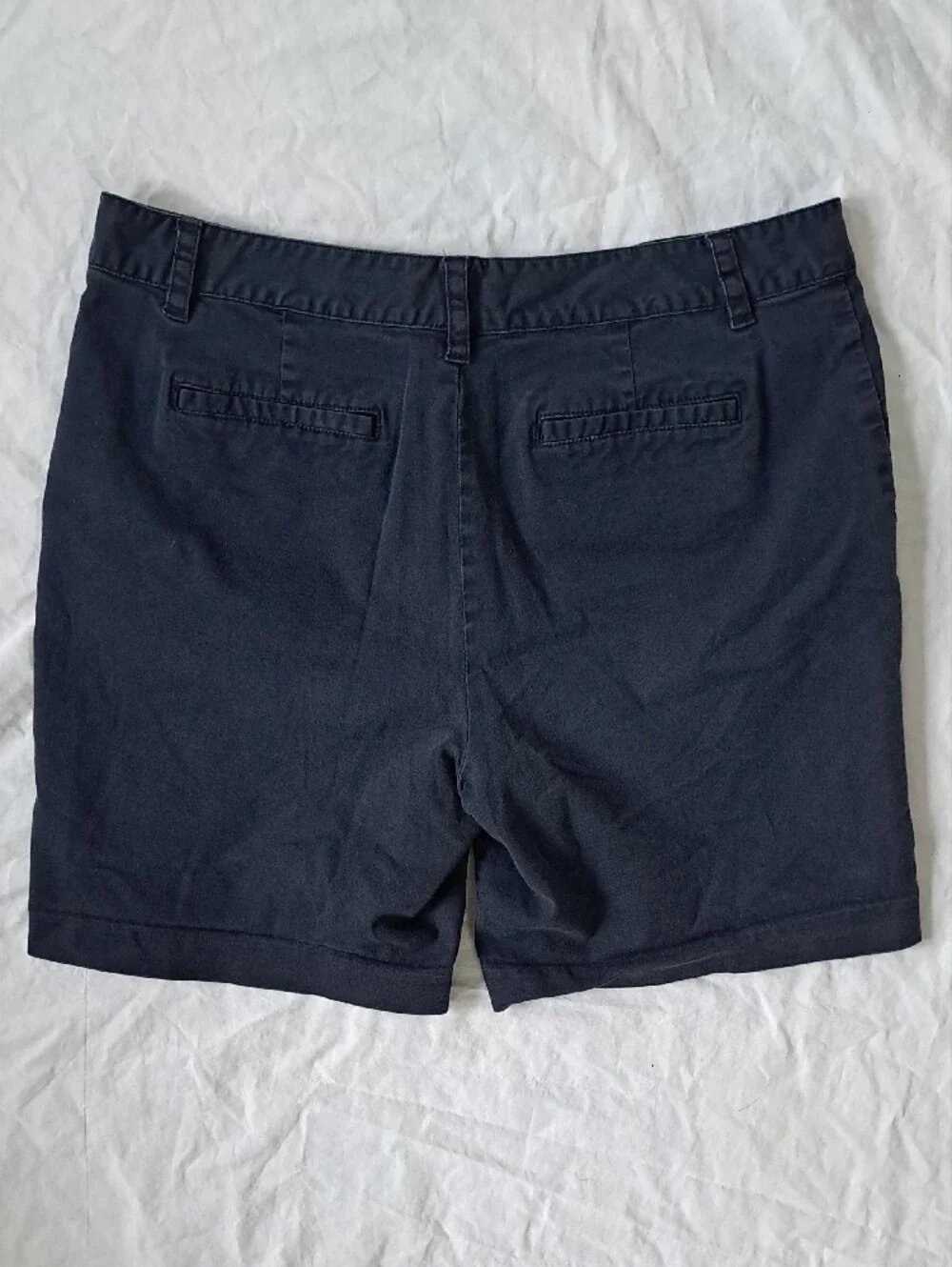 Chaps Womens Dark Navy Blue Bermuda Shorts 14 Petite Classic Tailored Chic
